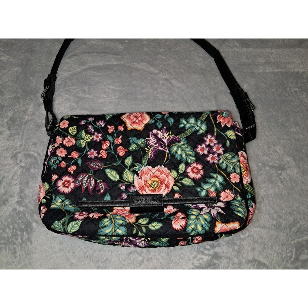 Vera Bradley Iconic Shoulder Bag Vines Floral Pattern Flowers Women (Flaws)